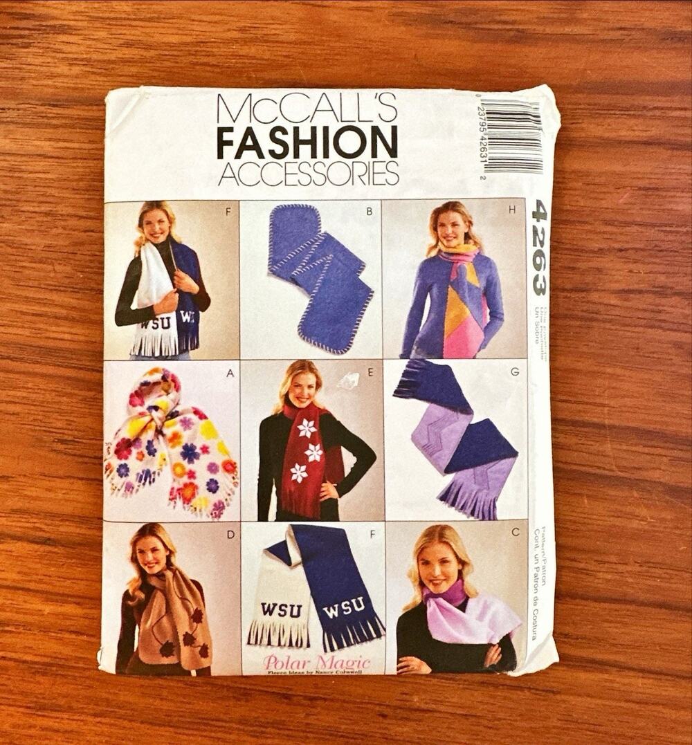 UNCUT McCalls Vintage Sewing Pattern 4263 Scarf Wrap Poncho